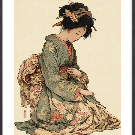 Silkets hvisken - Black Frame, With White Border