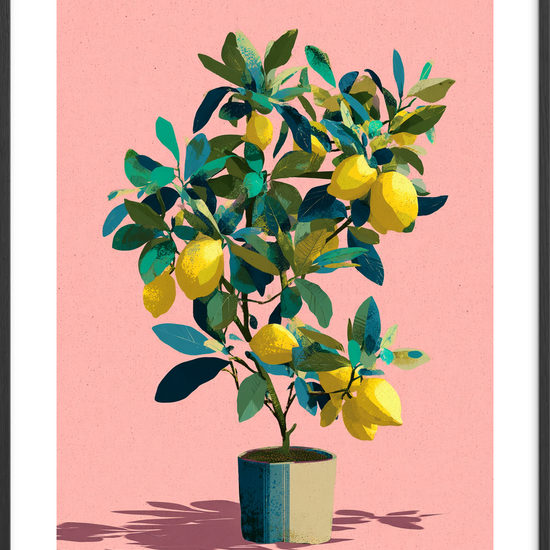 Syrlig sommer på tungen - Black Frame, With White Border