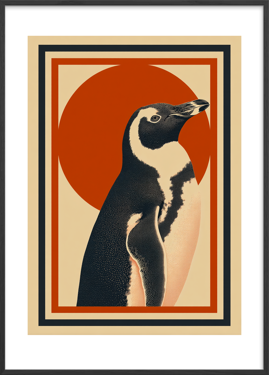 Vinterens bløde hvisken - Black Frame, With White Border