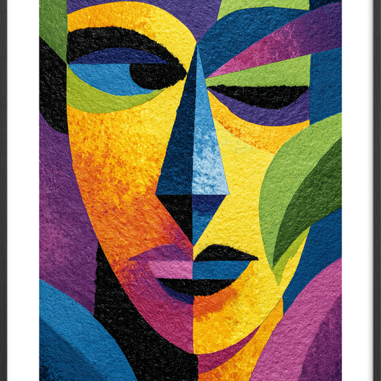 Stille hvisken af farver - Black Frame, With White Border