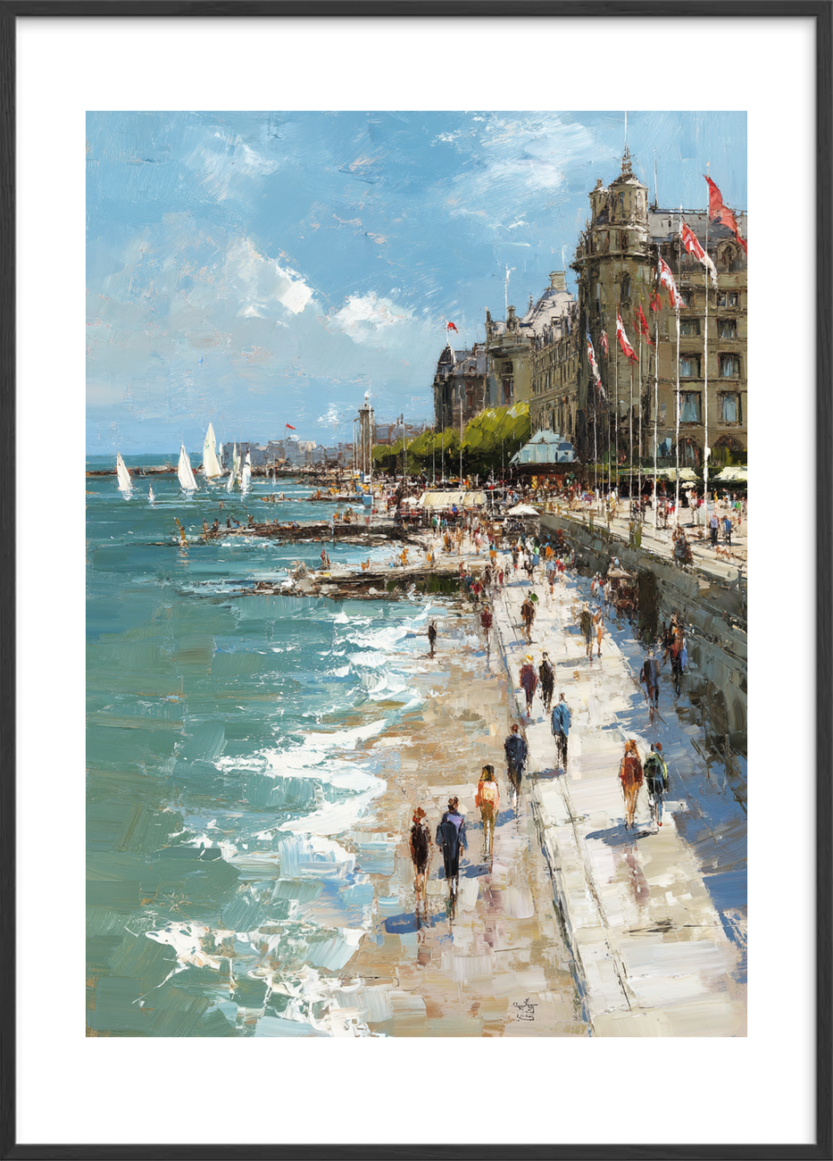 Saltens stille hvisken - Black Frame, With White Border