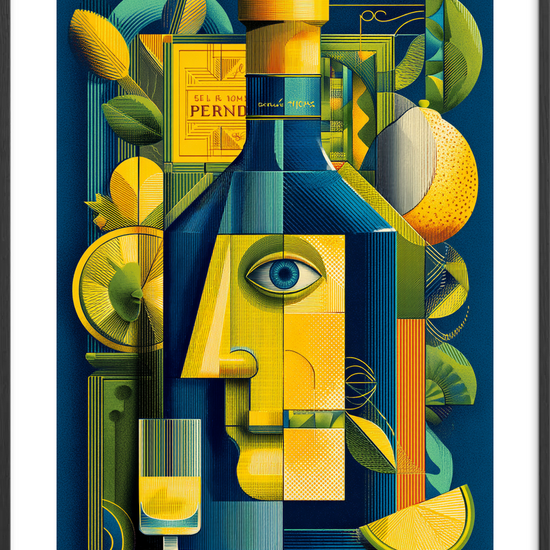 Bittert sus af citron - Black Frame, With White Border