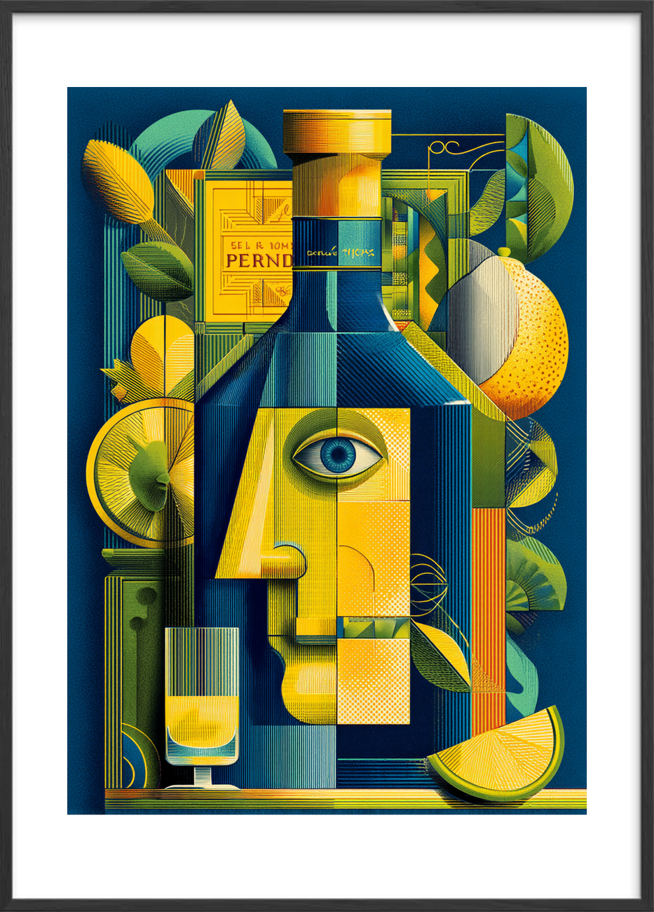 Bittert sus af citron - Black Frame, With White Border