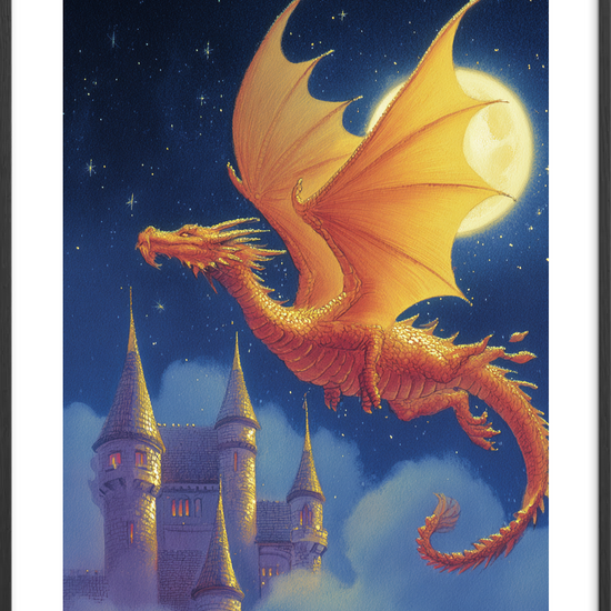 Guldskællets varme hvisken - Black Frame, With White Border