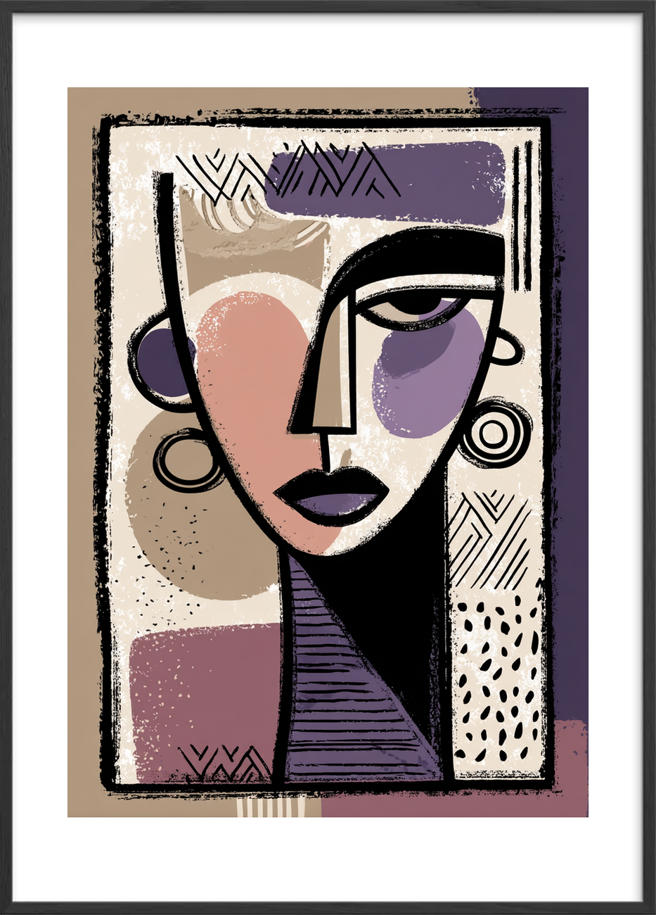 Sus af lavendel og længsel - Black Frame, With White Border