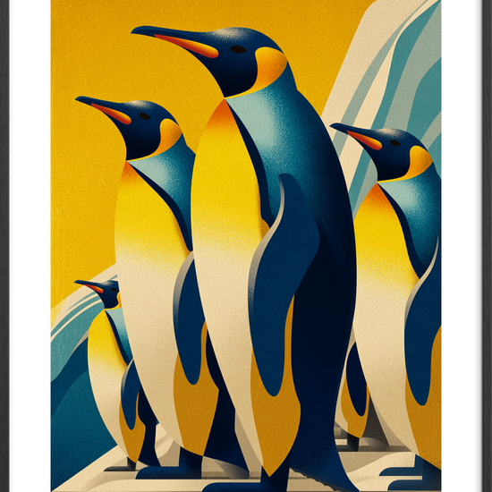 Klang af is og guld - Black Frame, With White Border