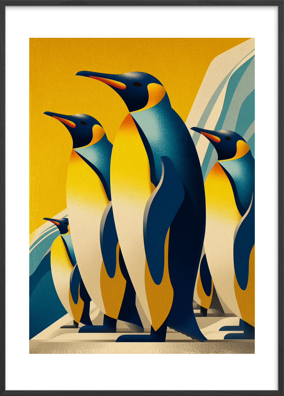 Klang af is og guld - Black Frame, With White Border