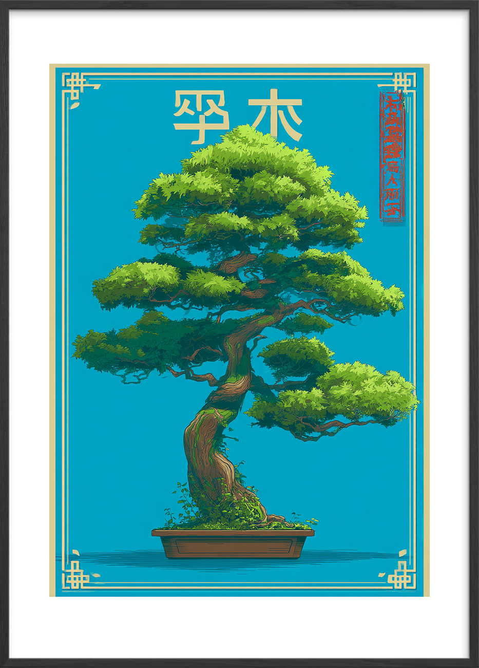 Træets hjerterytme - Black Frame, With White Border