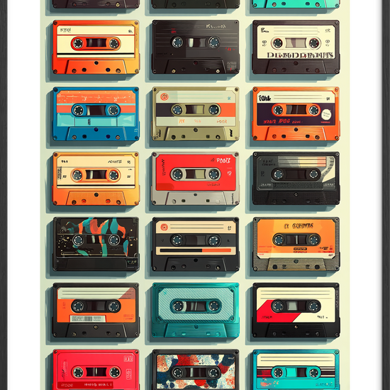 Kassettens taktfaste hvisken - Black Frame, With White Border