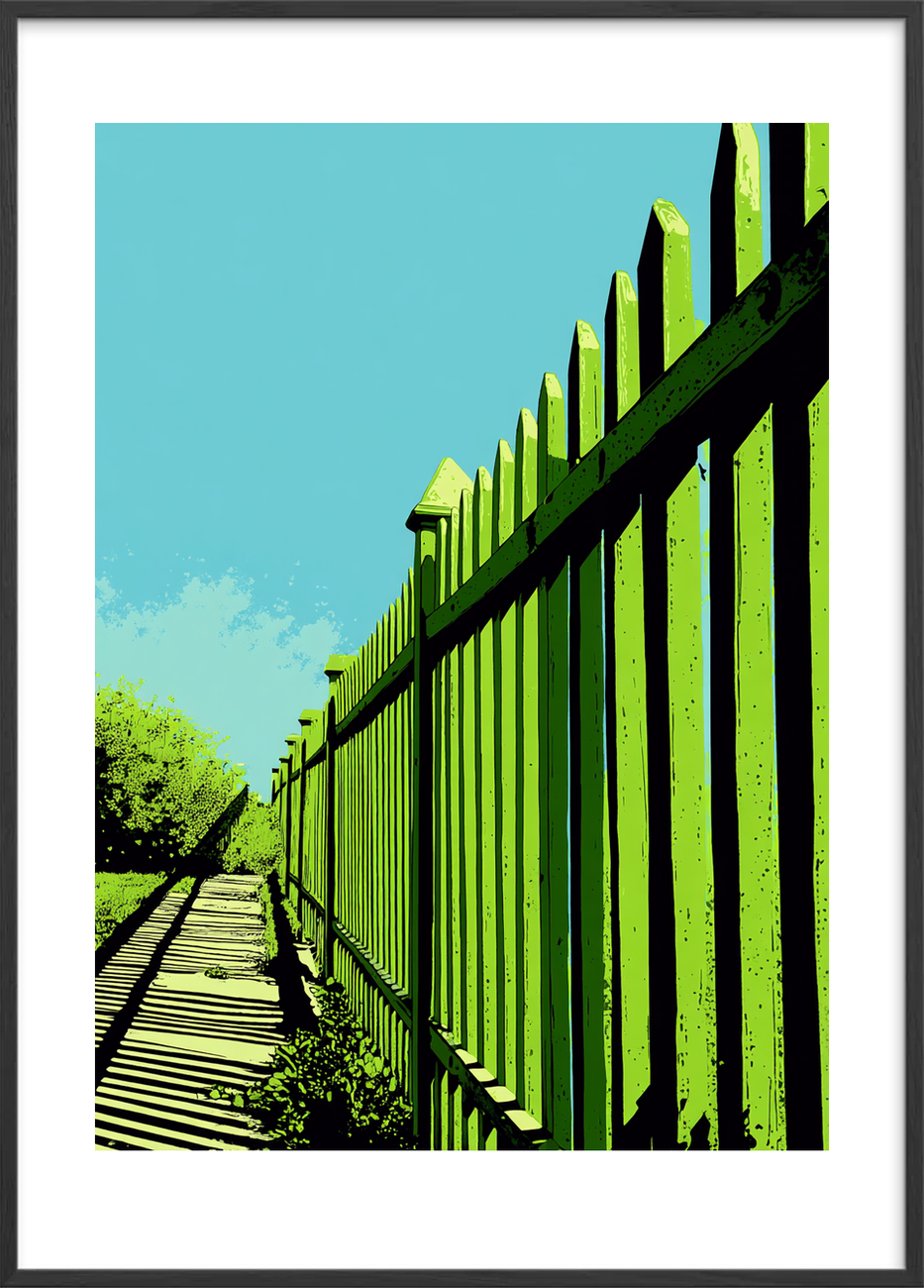 Smagen af grøn sommerskygge - Black Frame, With White Border