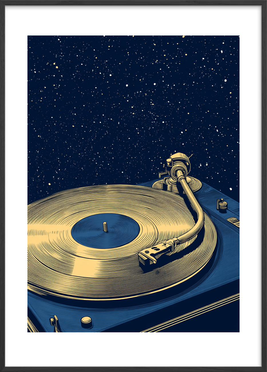 Lyden af stjernestøv - Black Frame, With White Border