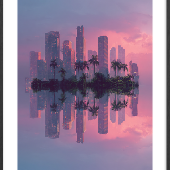 Morgenens bløde hvisken - Black Frame, With White Border