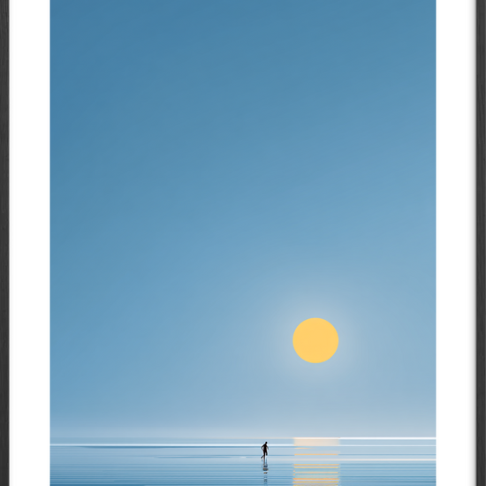 Solens stille hvisken - Black Frame, With White Border