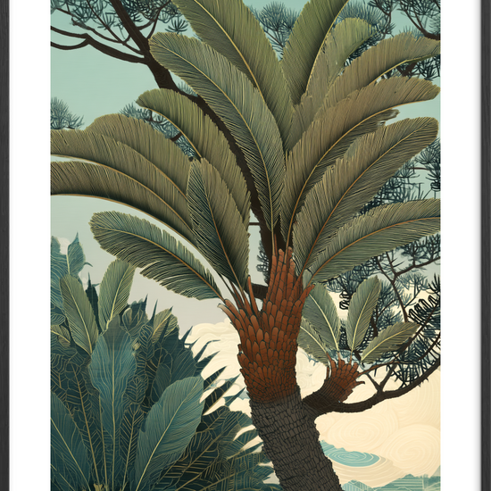 Palmebladets sagte sus - Black Frame, With White Border