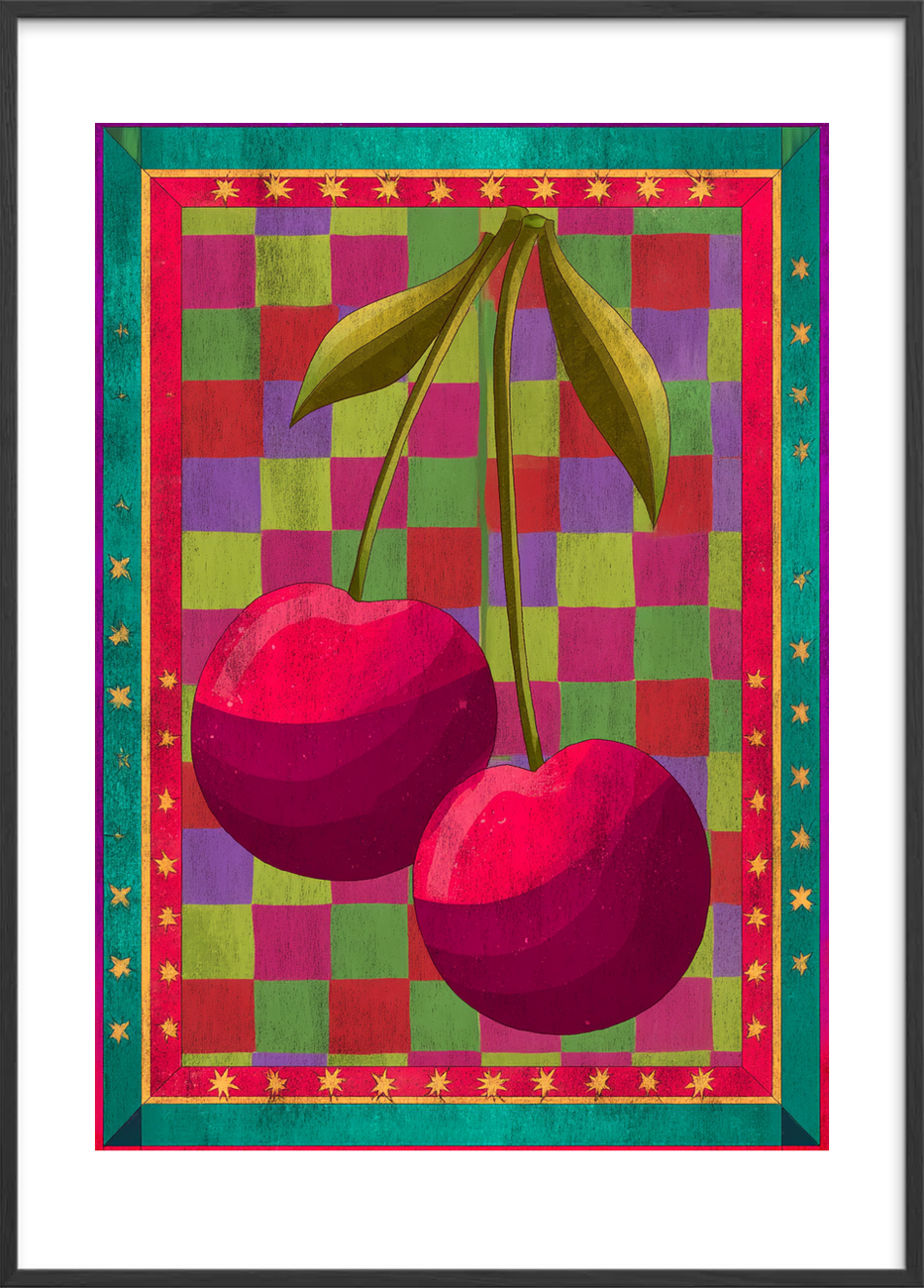 Sødme under stjernedrys - Black Frame, With White Border