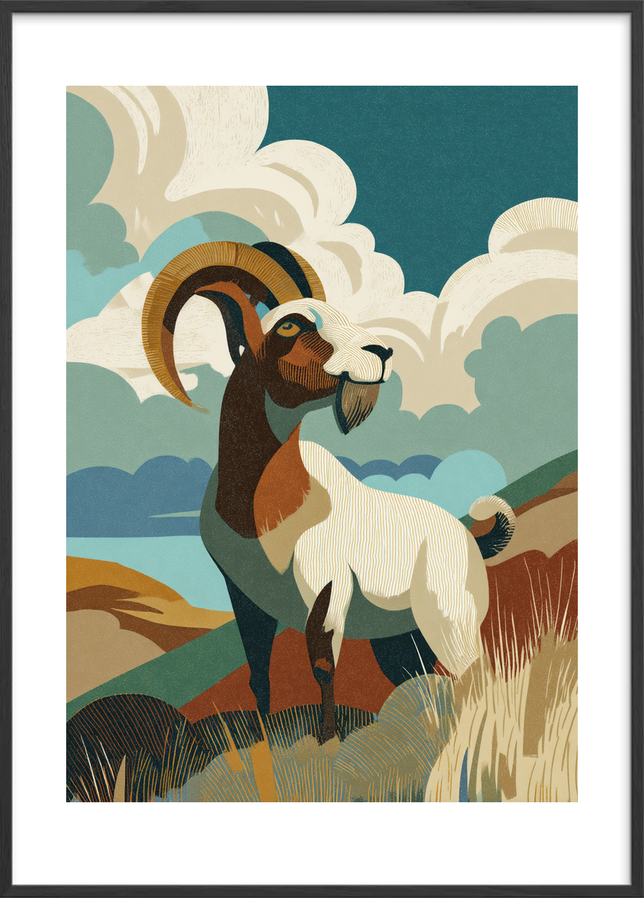 Stenens sagte sang - Black Frame, With White Border