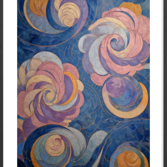 Himlens sagte farvesus - Black Frame, With White Border