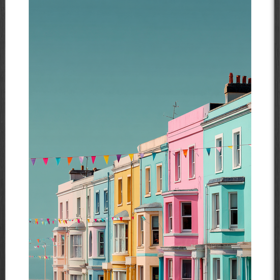 Flagenes stille klang - Black Frame, With White Border