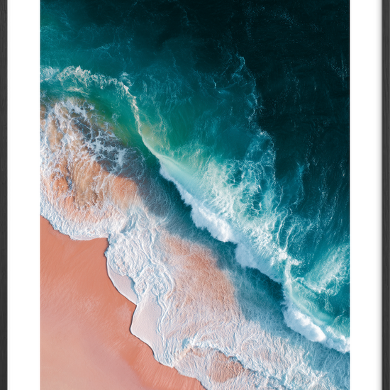 Havets kulde på tungen - Black Frame, With White Border