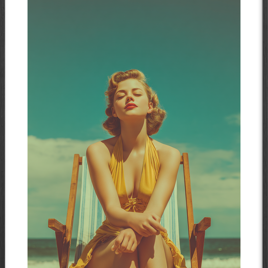 Havets hvisken mod ørerne - Black Frame, With White Border