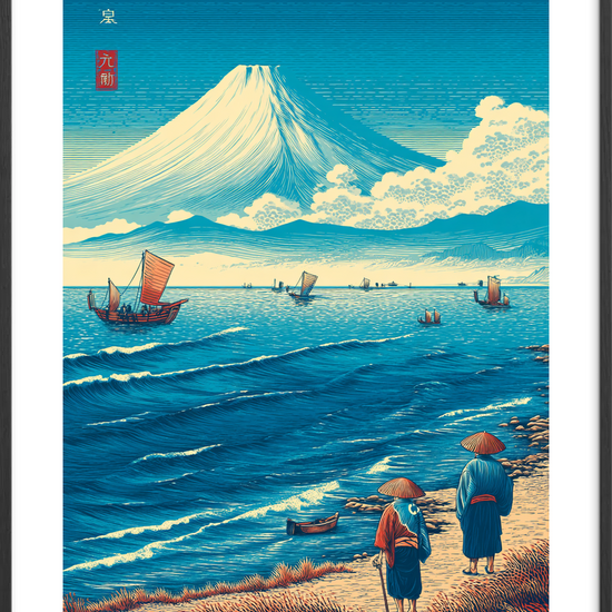 Bølgens kolde hvisken - Black Frame, With White Border