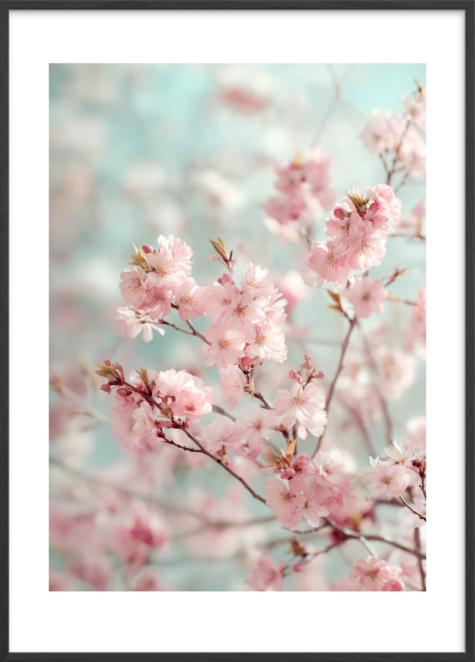 Forårets bløde hvisken - Black Frame, With White Border