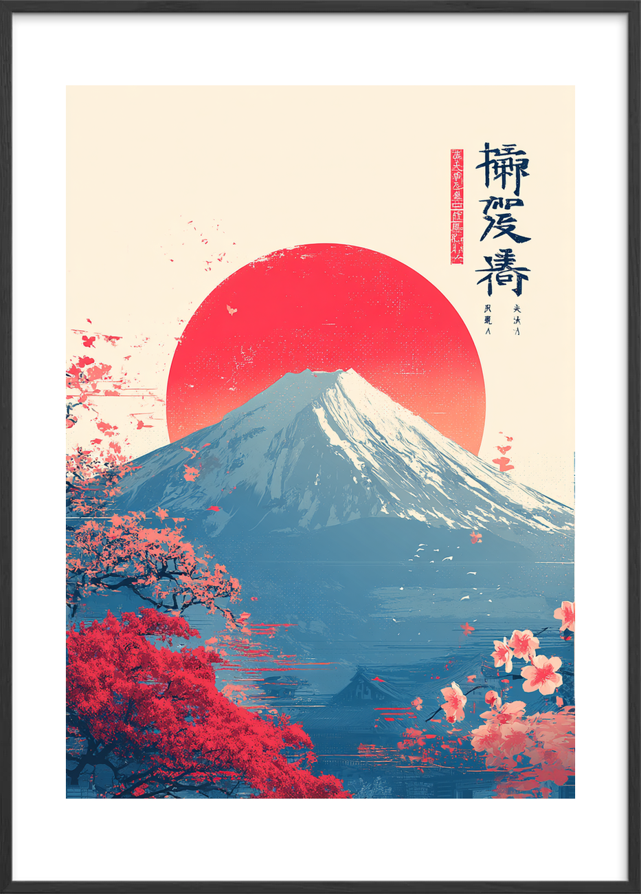 Morgensolens varme hvisken - Black Frame, With White Border