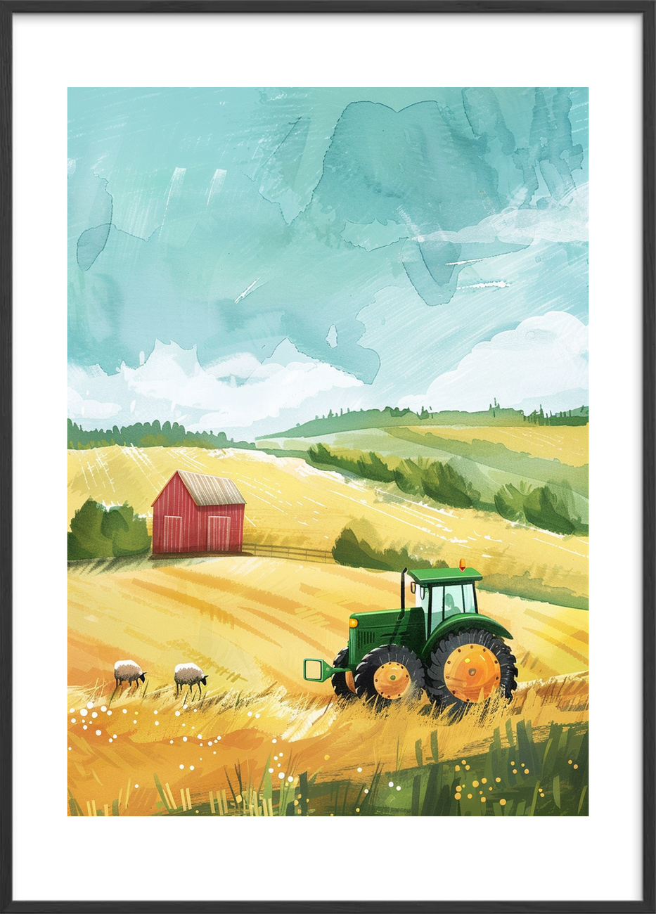 Vindens gyldne hvisken - Black Frame, With White Border