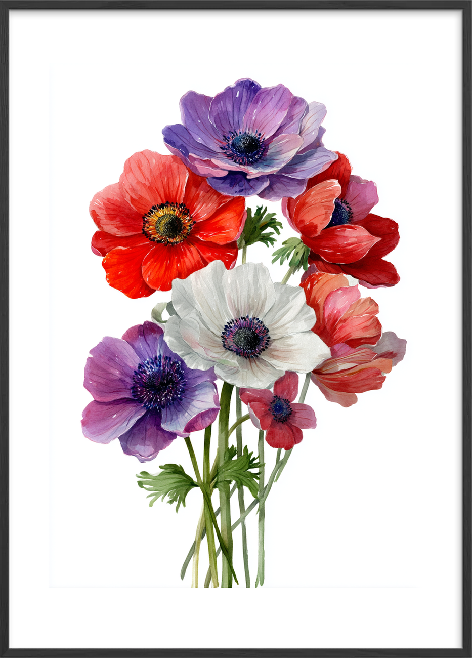 Hviskende farveklang - Black Frame, With White Border