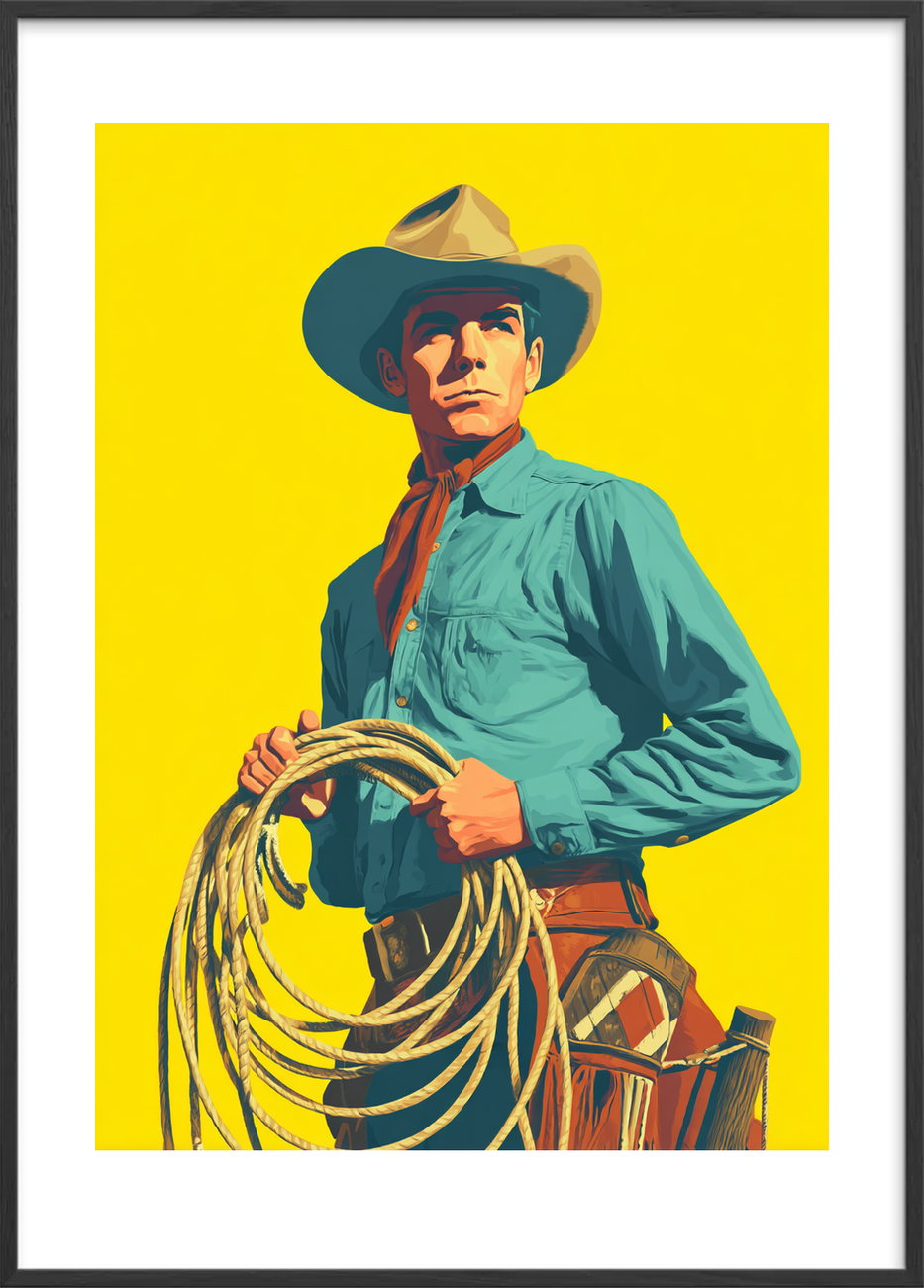 Lassoens rytme - Black Frame, With White Border