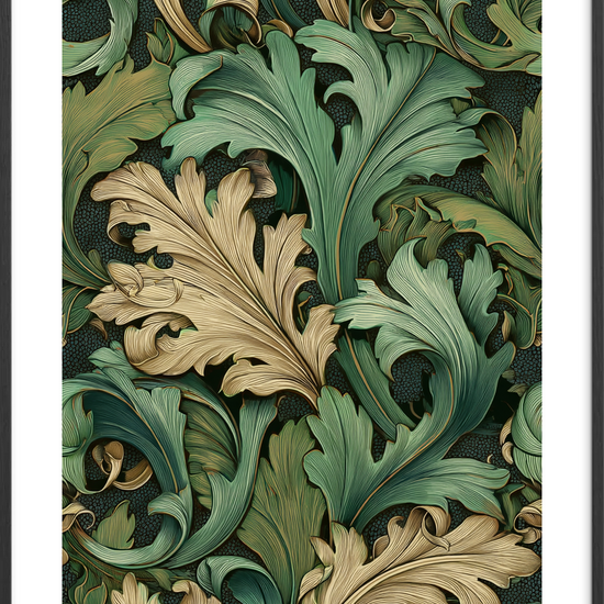 Svalende bladernes sus - Black Frame, With White Border