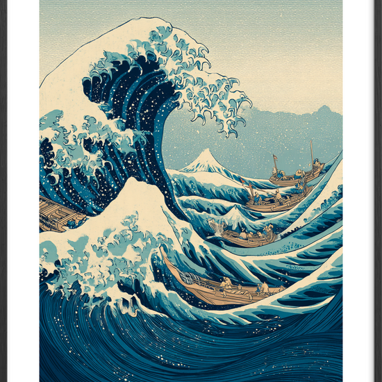 Bølgernes sang - Black Frame, With White Border