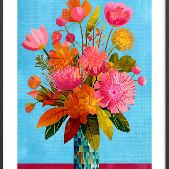 Sommerens bløde sus - Black Frame, With White Border