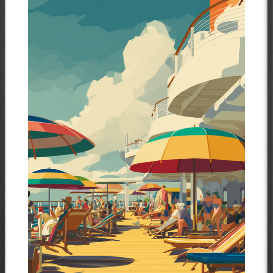 Længslen under parasoller - Black Frame, With White Border