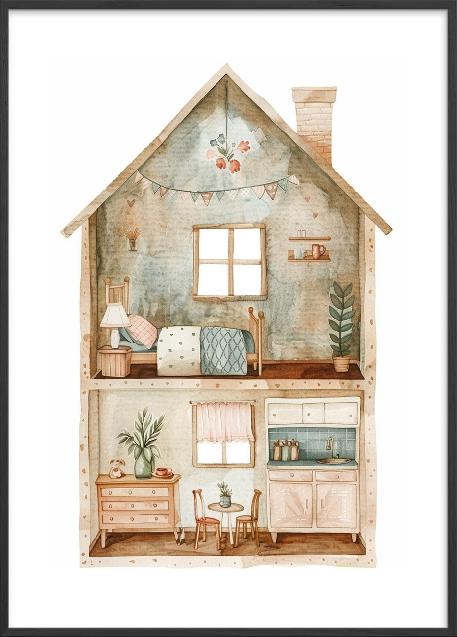 Duft af hjemmebag og efterår - Black Frame, With White Border