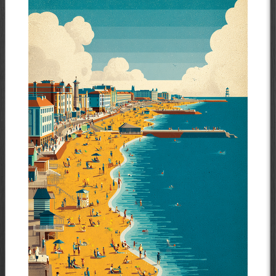 Havets salte sus - Black Frame, With White Border