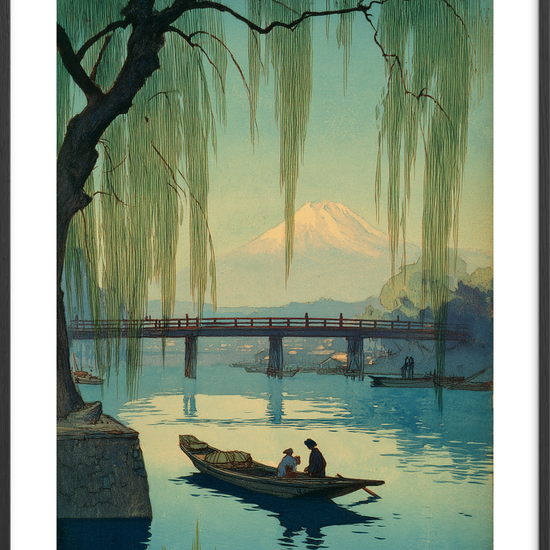 Vandets sagte hvisken - Black Frame, With White Border