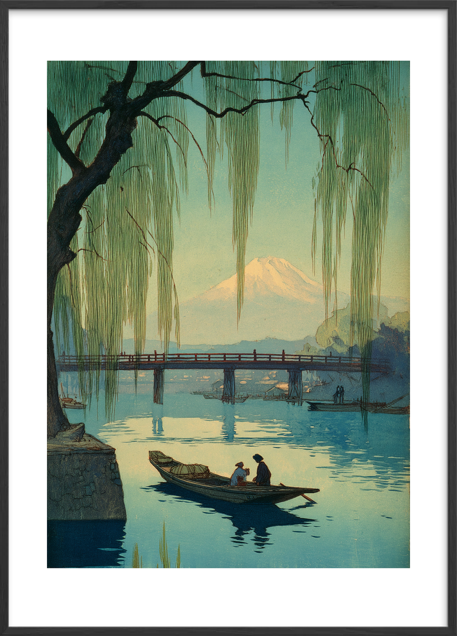 Vandets sagte hvisken - Black Frame, With White Border