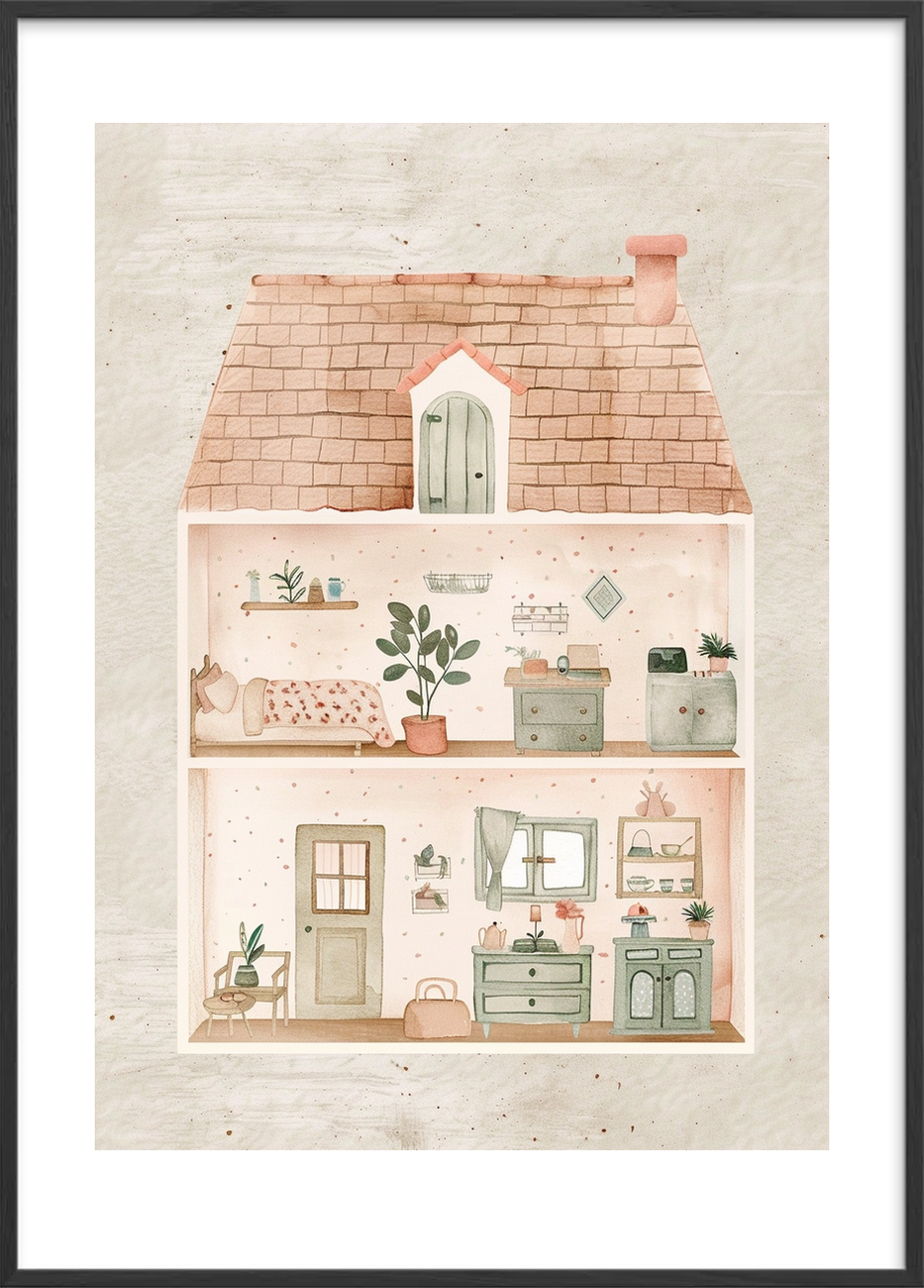 Husets duft af barndom - Black Frame, With White Border