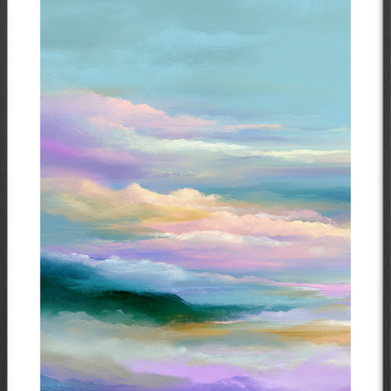 Himmelens bløde hvisken - Black Frame, With White Border