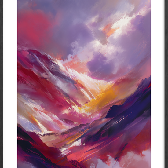 Smag af solnedgang - Black Frame, With White Border