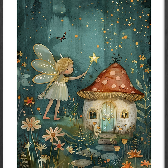 Måneskinets blide berøring - Black Frame, With White Border