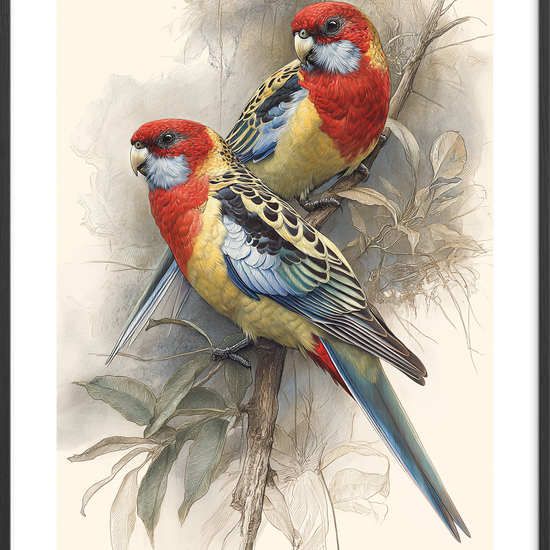 Sang af silke - Black Frame, With White Border