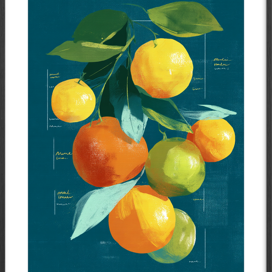 Syrlig hvisken mod tungen - Black Frame, With White Border