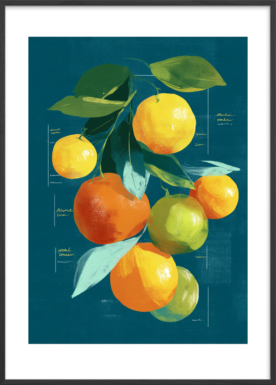 Syrlig hvisken mod tungen - Black Frame, With White Border