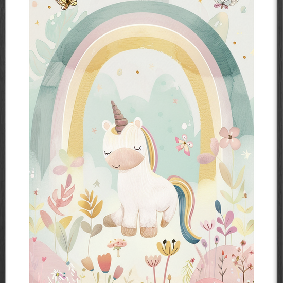 Silke under regnbuens åndedrag - Black Frame, With White Border