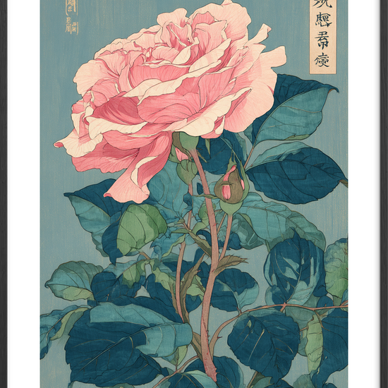 Duft af blød silke - Black Frame, With White Border