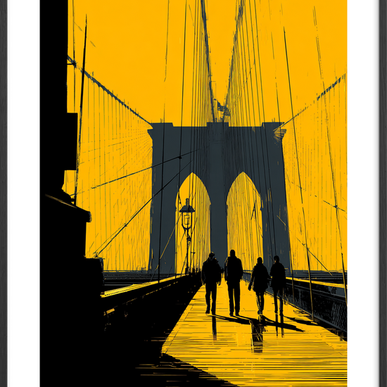 Broens rungende tavshed - Black Frame, With White Border