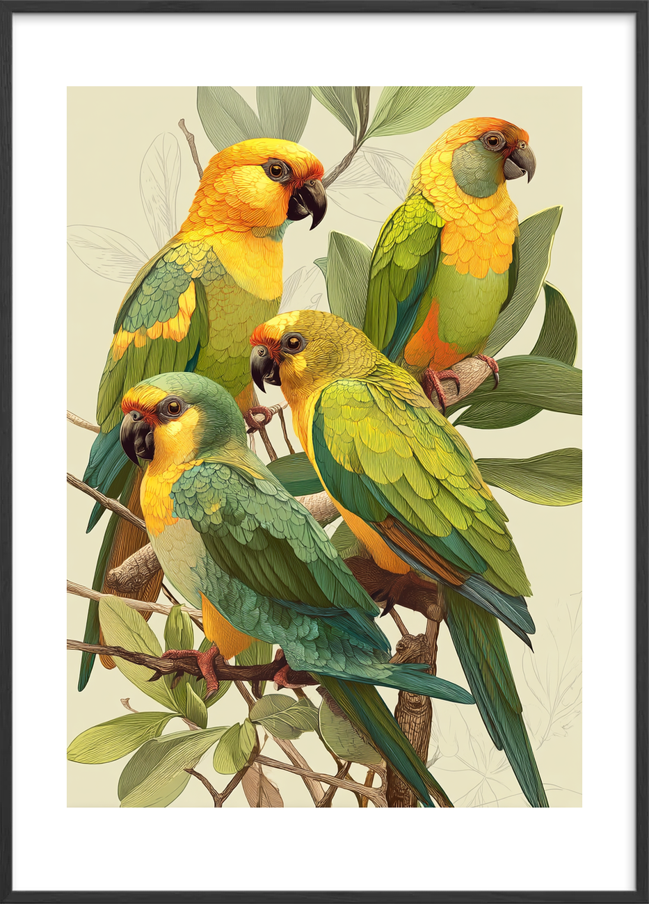 Fjerenes varme hvisken - Black Frame, With White Border