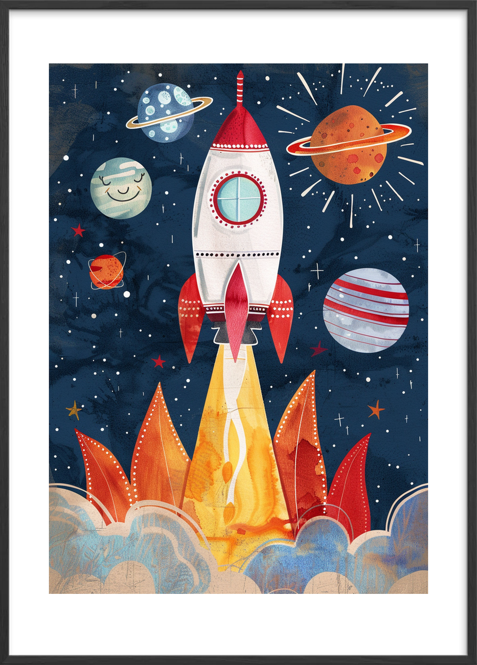 Smagen af stjerneskud - Black Frame, With White Border